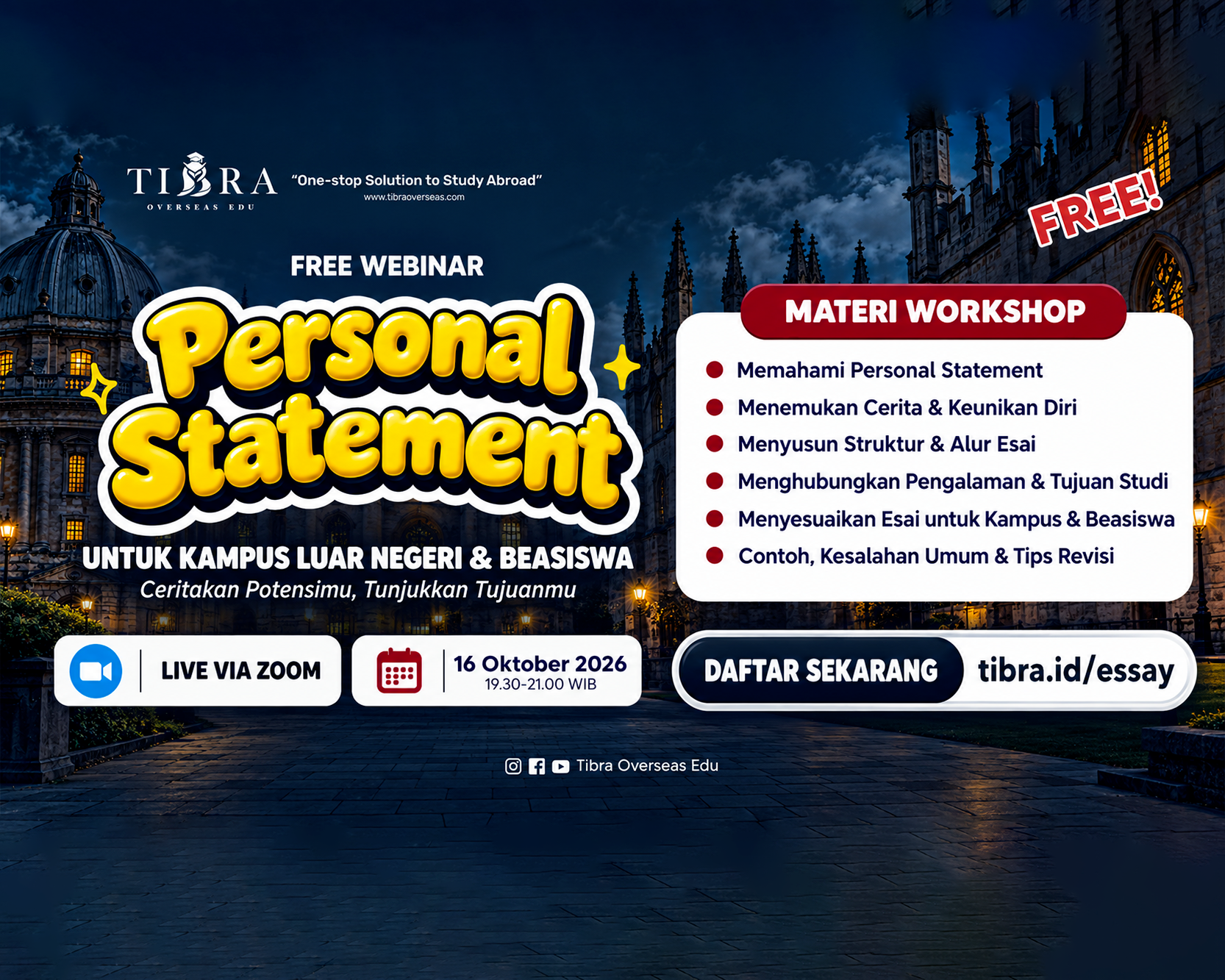 Menulis Personal Statement untuk Kampus dan Beasiswa